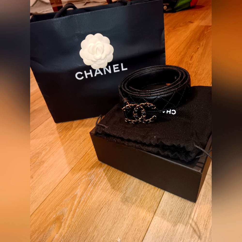 Chanel Black Belt